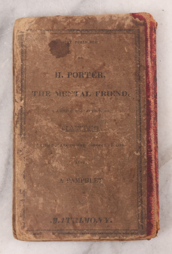 Lot 105 - "Discourses On A Sober And Temperate Life" Antique Book By Lewis Cornaro, Translated From The Italian, Published By Harlow Porter, New Haven, 1823
