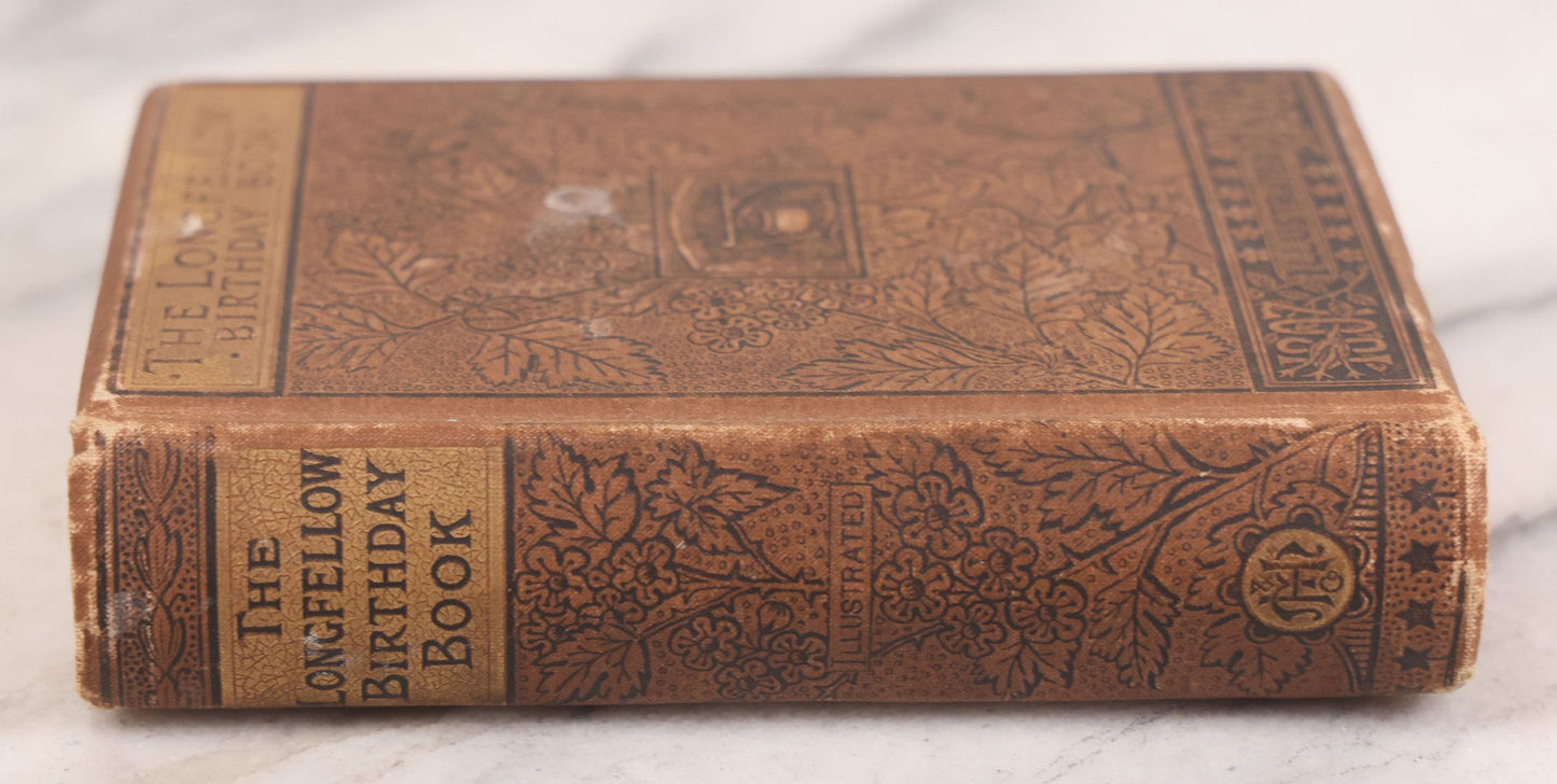 Lot 106 - "The Longfellow Birthday Book" Antique Illustrated Book Arranged By Charlotte Fiske Bates, Published By Houghton Mifflin And Company, Boston, 1881