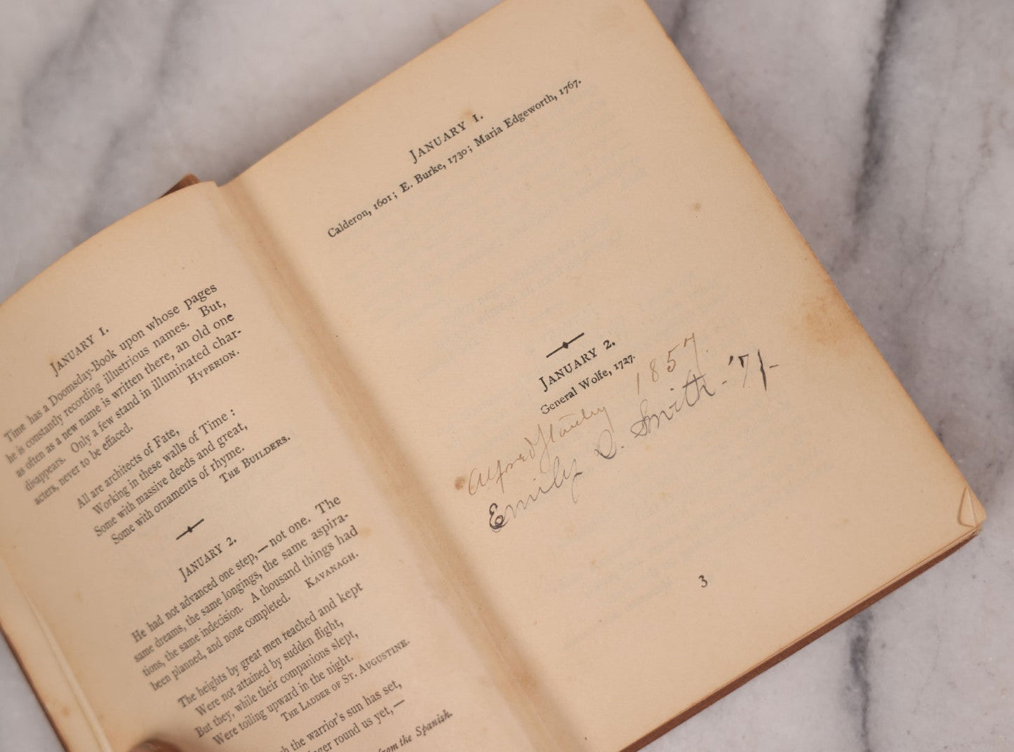 Lot 106 - "The Longfellow Birthday Book" Antique Illustrated Book Arranged By Charlotte Fiske Bates, Published By Houghton Mifflin And Company, Boston, 1881