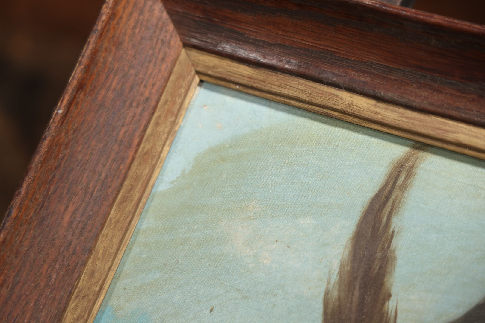 Mid-20th Century Oil On Canvas Portrait Of Elder Alpine Gentleman With Pipe, Signed Gussich, 23-3/4" X 27-3/4"