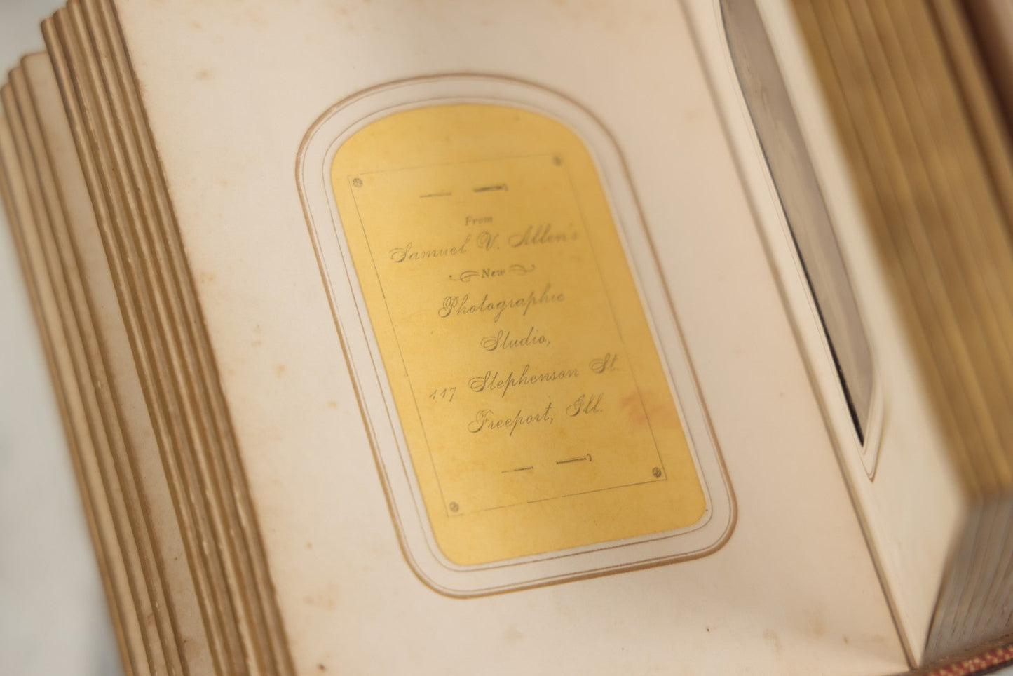 Lot 086 - Antique Family Photo Album With 32 Carte De Visite C.D.V. Photographs And 3 Tintypes, Mostly Of The Clingman Family, Including Photo Of Thomas Clingman, Mortally Wounded At The Battle Of Shiloh, Album By J.B. Lippincott & Co., Philadelphia