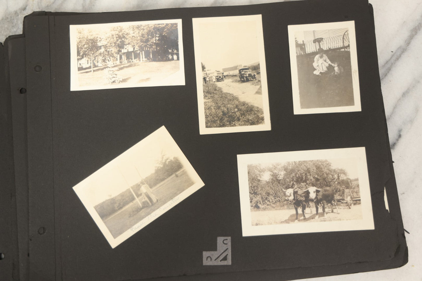 Lot 090 - Antique Snapshot Photo Album With 115+ Photographs, Early 1920s New England Scenes Including Lake Winnipesaukee, Quarry In Rockport Maine, And Winter Views
