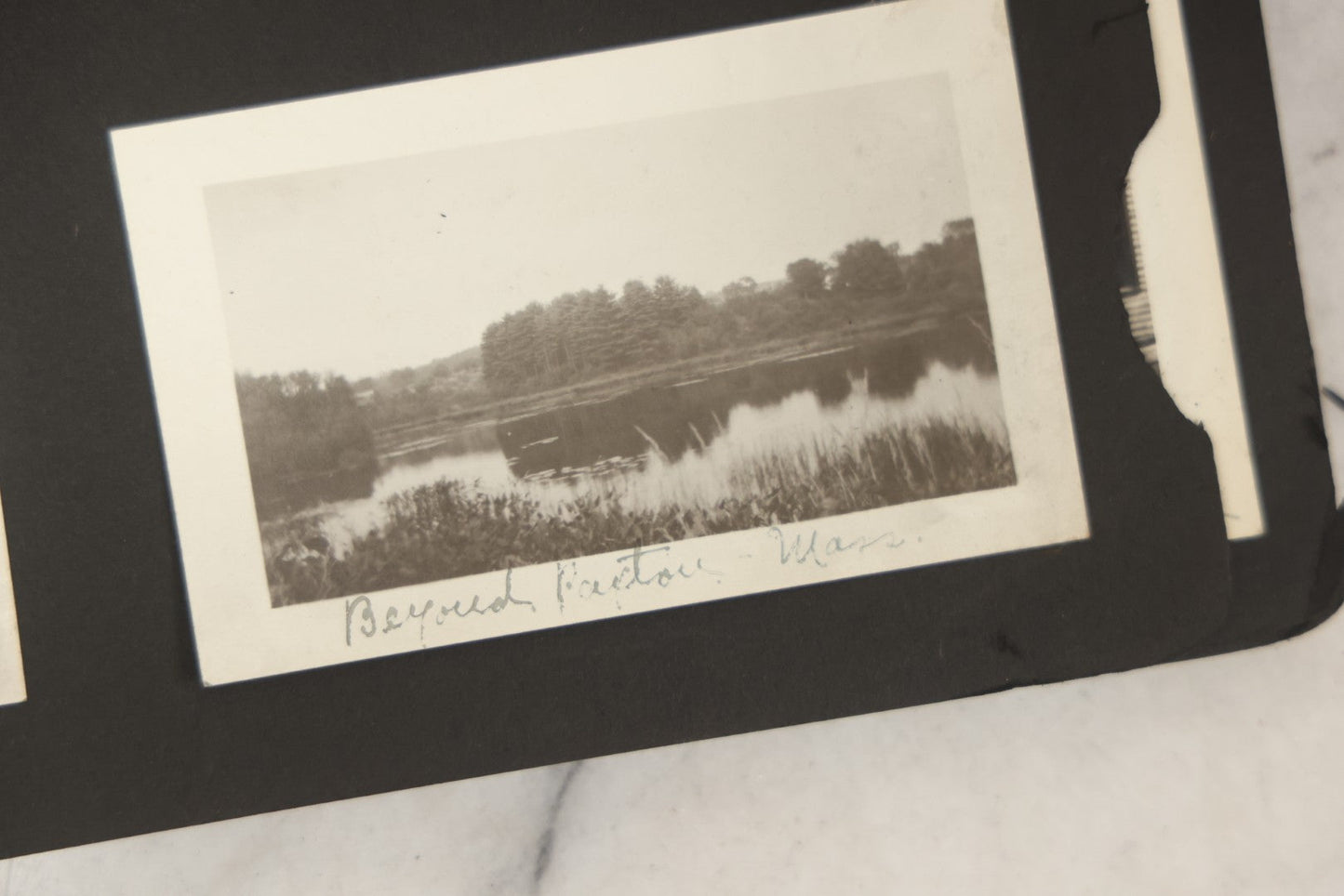 Lot 090 - Antique Snapshot Photo Album With 115+ Photographs, Early 1920s New England Scenes Including Lake Winnipesaukee, Quarry In Rockport Maine, And Winter Views