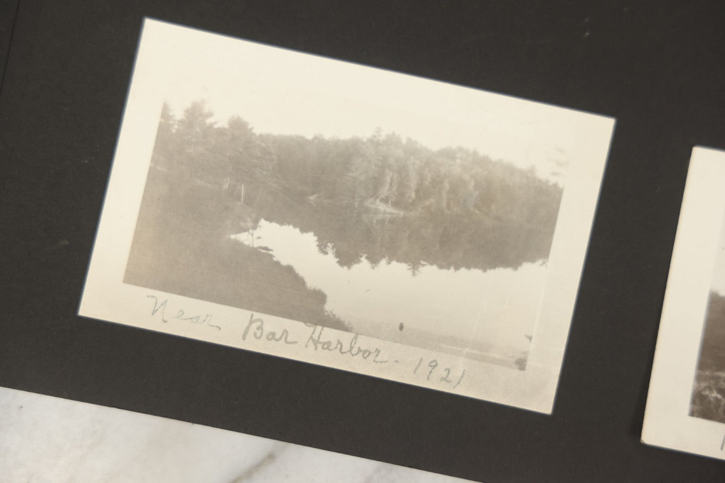Lot 090 - Antique Snapshot Photo Album With 115+ Photographs, Early 1920s New England Scenes Including Lake Winnipesaukee, Quarry In Rockport Maine, And Winter Views