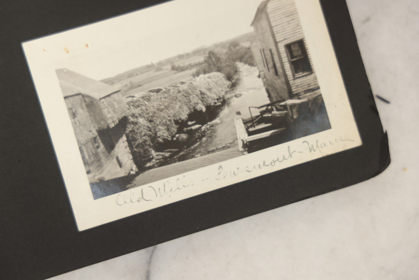Lot 090 - Antique Snapshot Photo Album With 115+ Photographs, Early 1920s New England Scenes Including Lake Winnipesaukee, Quarry In Rockport Maine, And Winter Views
