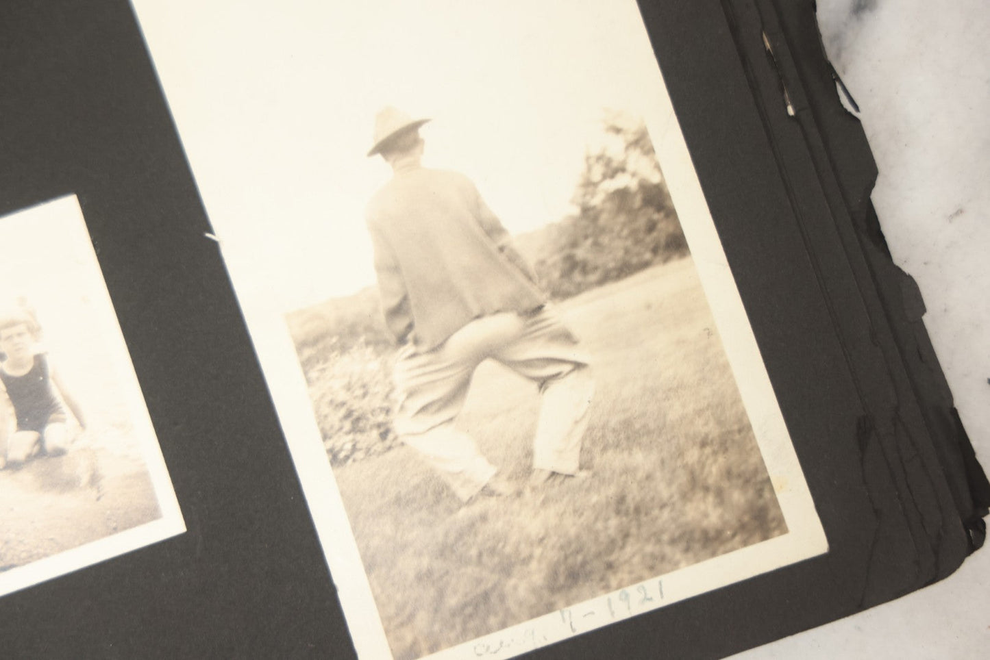 Lot 090 - Antique Snapshot Photo Album With 115+ Photographs, Early 1920s New England Scenes Including Lake Winnipesaukee, Quarry In Rockport Maine, And Winter Views