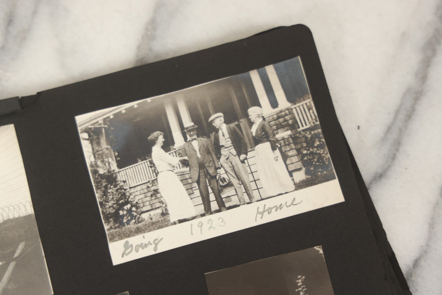 Lot 090 - Antique Snapshot Photo Album With 115+ Photographs, Early 1920s New England Scenes Including Lake Winnipesaukee, Quarry In Rockport Maine, And Winter Views