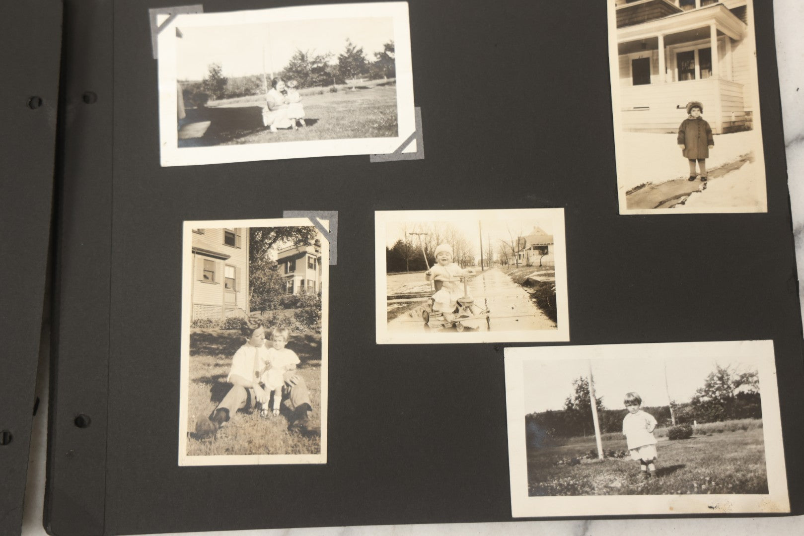 Lot 090 - Antique Snapshot Photo Album With 115+ Photographs, Early 1920s New England Scenes Including Lake Winnipesaukee, Quarry In Rockport Maine, And Winter Views