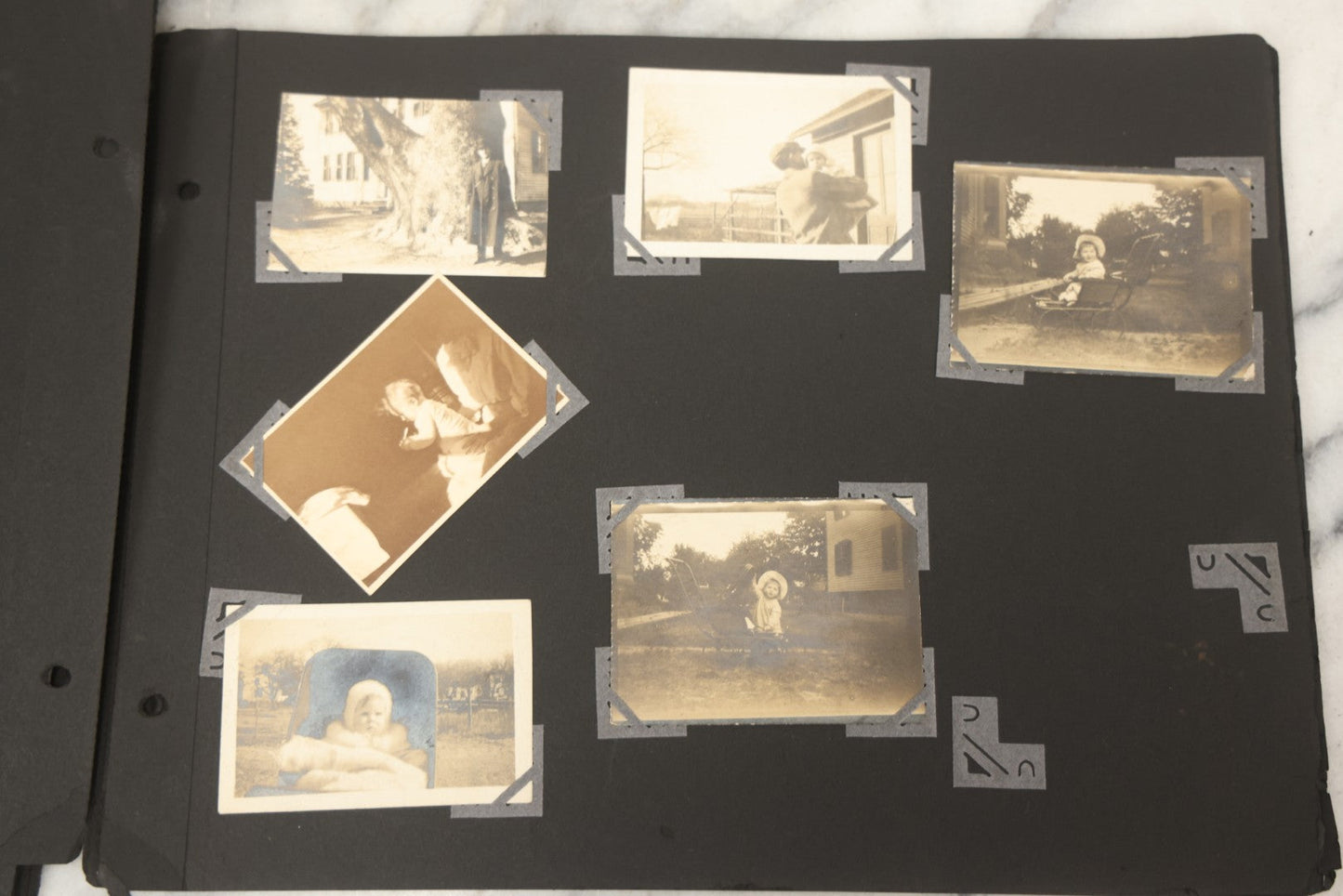 Lot 090 - Antique Snapshot Photo Album With 115+ Photographs, Early 1920s New England Scenes Including Lake Winnipesaukee, Quarry In Rockport Maine, And Winter Views