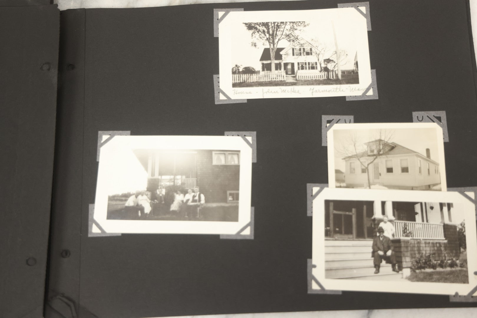 Lot 090 - Antique Snapshot Photo Album With 115+ Photographs, Early 1920s New England Scenes Including Lake Winnipesaukee, Quarry In Rockport Maine, And Winter Views