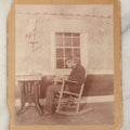 Lot 091 - Antique Boarded Photograph Of Henry L. Stevens With Taxidermy Owl, Smuttynose, Isle Of Shoals, Taken August 15, 1894 At Midnight By Magnesium Flask, Developed At John H. Thurston, Boston, Identified On Verso, Note Corner Loss And Edge Wear
