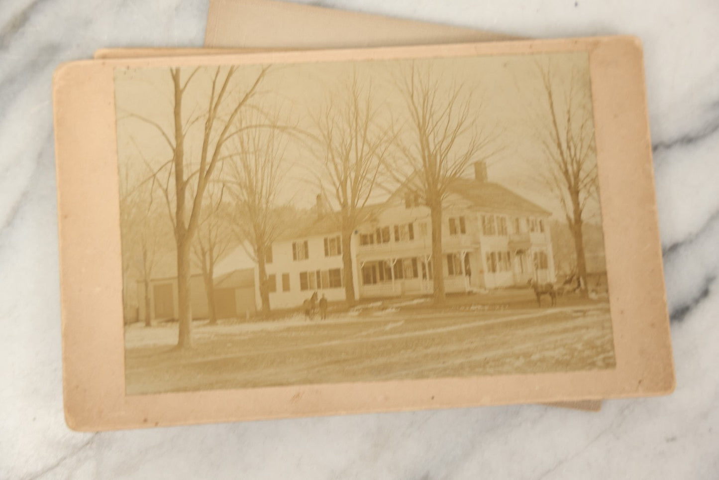 Lot 095 - Grouping Of 22 Antique Cabinet Card And Boarded Photographs, Mostly Portraits Of Men, Women, And Children, Including Two Views Of Houses