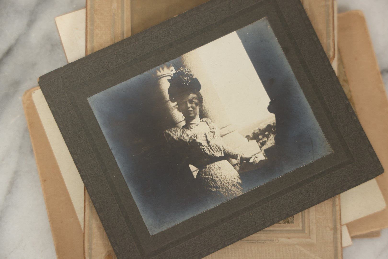 Lot 095 - Grouping Of 22 Antique Cabinet Card And Boarded Photographs, Mostly Portraits Of Men, Women, And Children, Including Two Views Of Houses