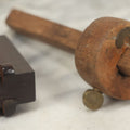 Lot 104 - Pair Of Antique Wooden Marking And Mortise Gauges With Brass Fittings And Maker's Marks