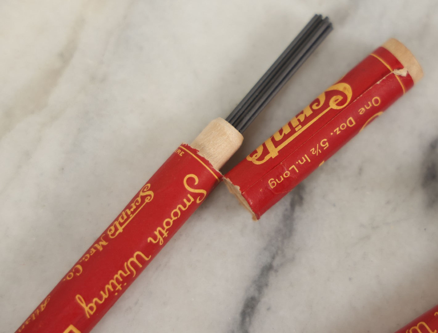 Lot 110 - Grouping Of 10+ Antique And Vintage Pencil And Lead Related Items Including Advertising Boxes From Koh-I-Noor, Scripto Smooth Writing Leads, And Others, Most With Partial Contents