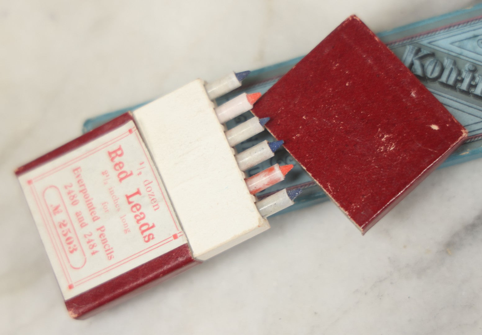 Lot 110 - Grouping Of 10+ Antique And Vintage Pencil And Lead Related Items Including Advertising Boxes From Koh-I-Noor, Scripto Smooth Writing Leads, And Others, Most With Partial Contents