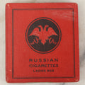 Lot 114 - Antique Russian Cigarettes Box, Ladies Size, With Double-Headed Eagle Emblem, Red And Black Design