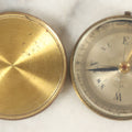 Lot 117 - Vintage Brass Compass With Lid, Locking Mechanism, Made In France