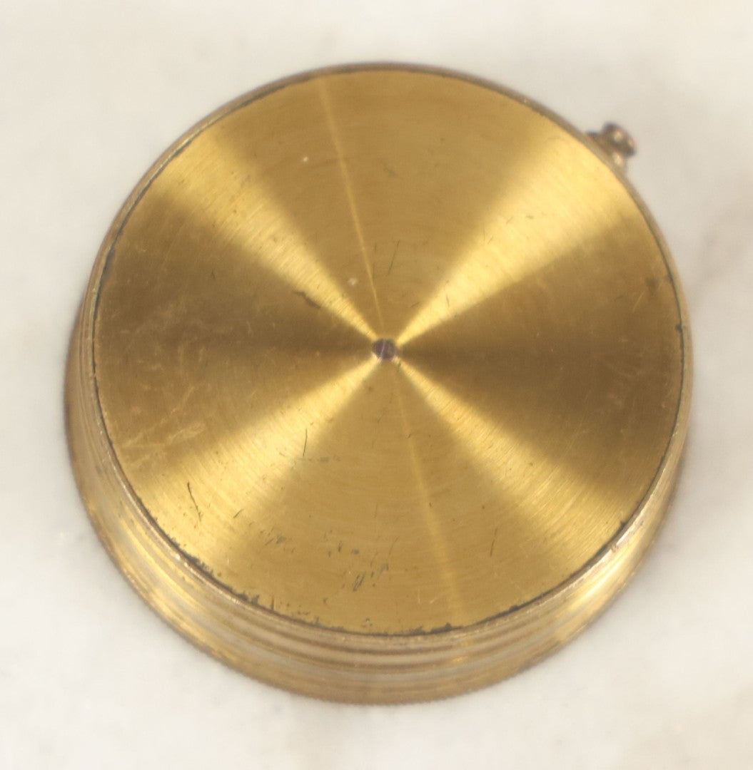 Lot 117 - Vintage Brass Compass With Lid, Locking Mechanism, Made In France