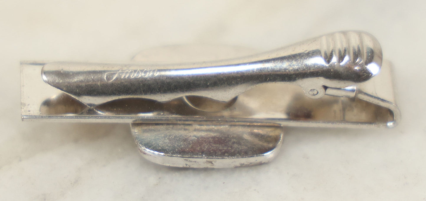 Lot 119 - Vintage Anson Tie Bar With Football Player Motif, Likely Intended For High School Or College Player