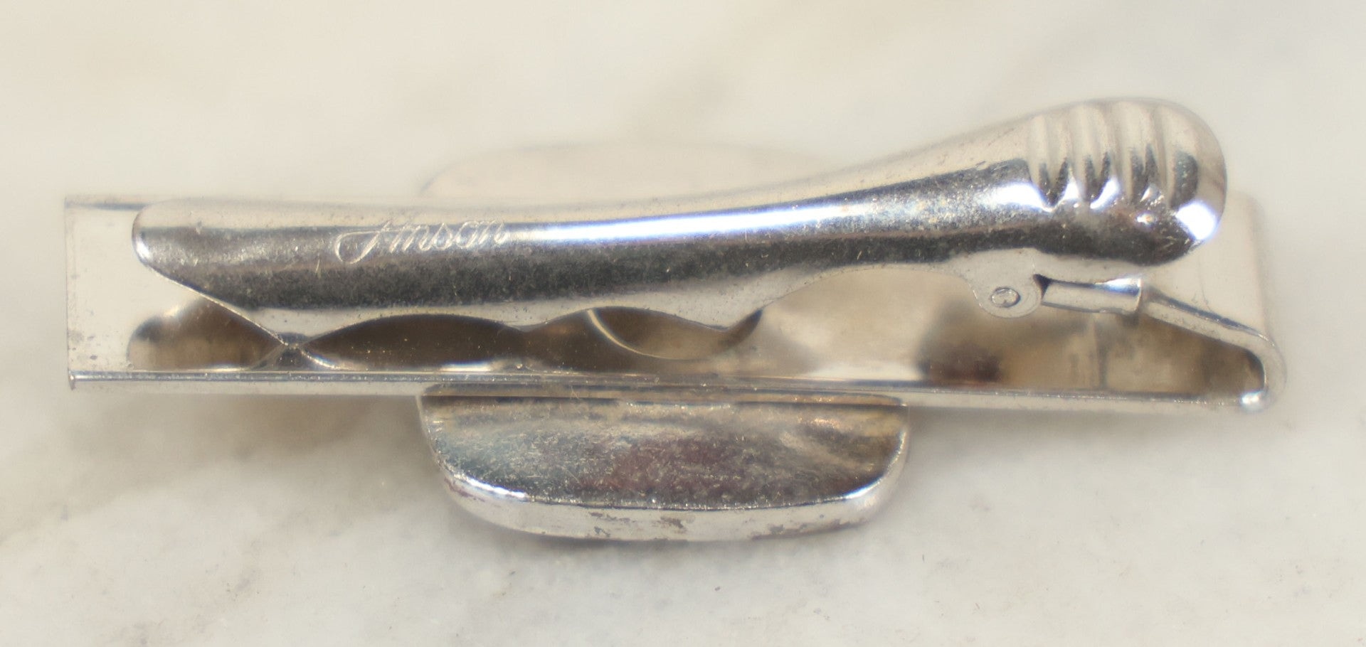 Lot 119 - Vintage Anson Tie Bar With Football Player Motif, Likely Intended For High School Or College Player
