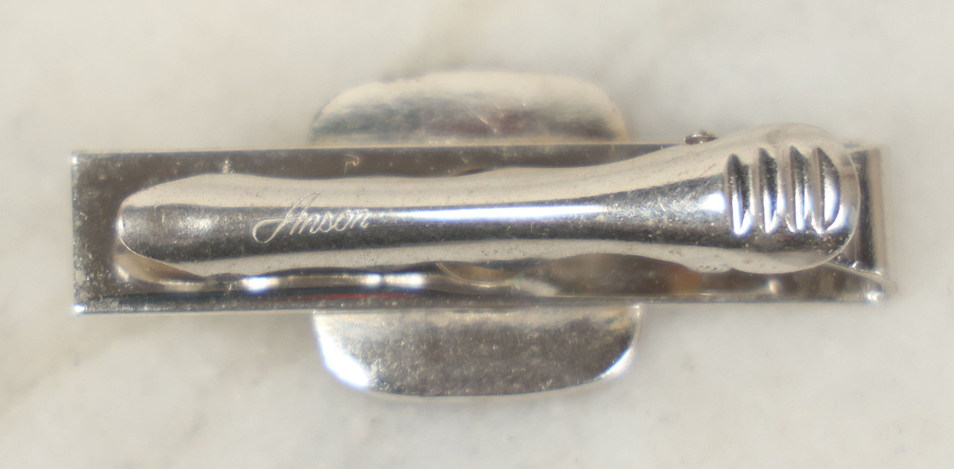 Lot 119 - Vintage Anson Tie Bar With Football Player Motif, Likely Intended For High School Or College Player