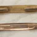Lot 121 - Pair Of Vintage Split Tie Bars Including Sword With Red Stones Marked Anson And Arrow Motif