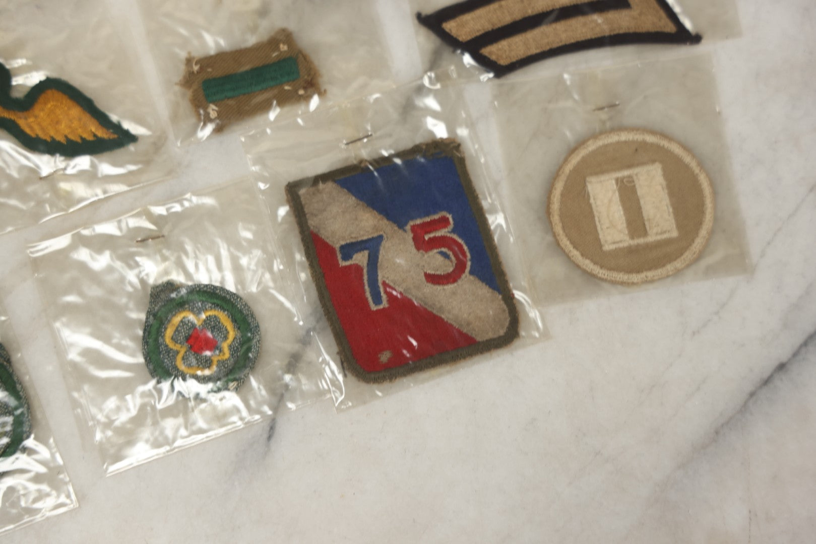 Lot 127 - Grouping Of 15+ Vintage Embroidered Patches Including Military, Girl Scouts, And More
