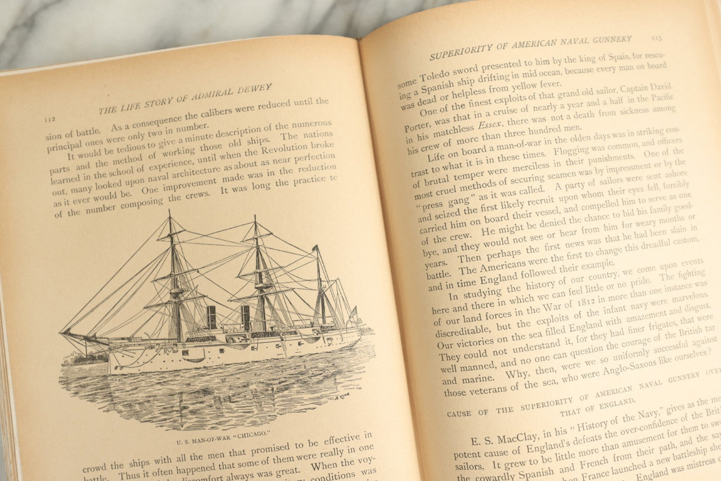 Lot 131 - "The Life Story Of Admiral Dewey" Antique Illustrated Book With Eight Color Lithographs And Nearly 100 Half-Tone Engravings, By Edward S. Ellis, Published By John C. Winston & Co., Philadelphia, 1899