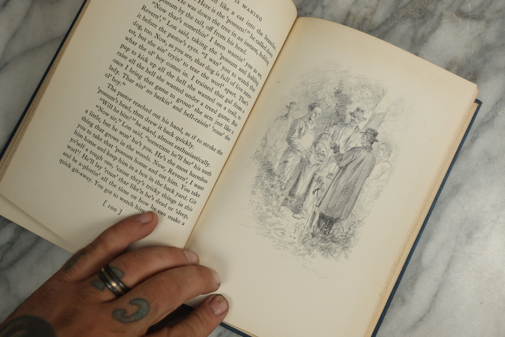 Lot 133 - "The Moon Is Waning" Vintage Limited Edition Book By Scott Hart (Numbered 101 Of 950), Illustrated By Edwin Megargee, With Gilt Illustrated Dog And Waning Moon On Cover, Published By The Derrydale Press, New York, 1939 