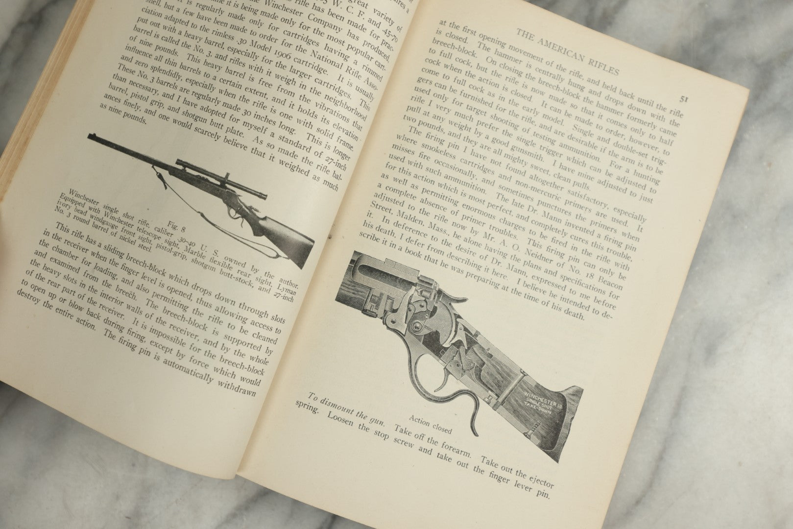 Lot 134 - "The American Rifle: A Treatise, A Textbook, And A Book Of Practical Instruction In The Use Of The Rifle" Antique Illustrated Book By Major Townsend Whelen, Published By The Century Co., New York, 1920