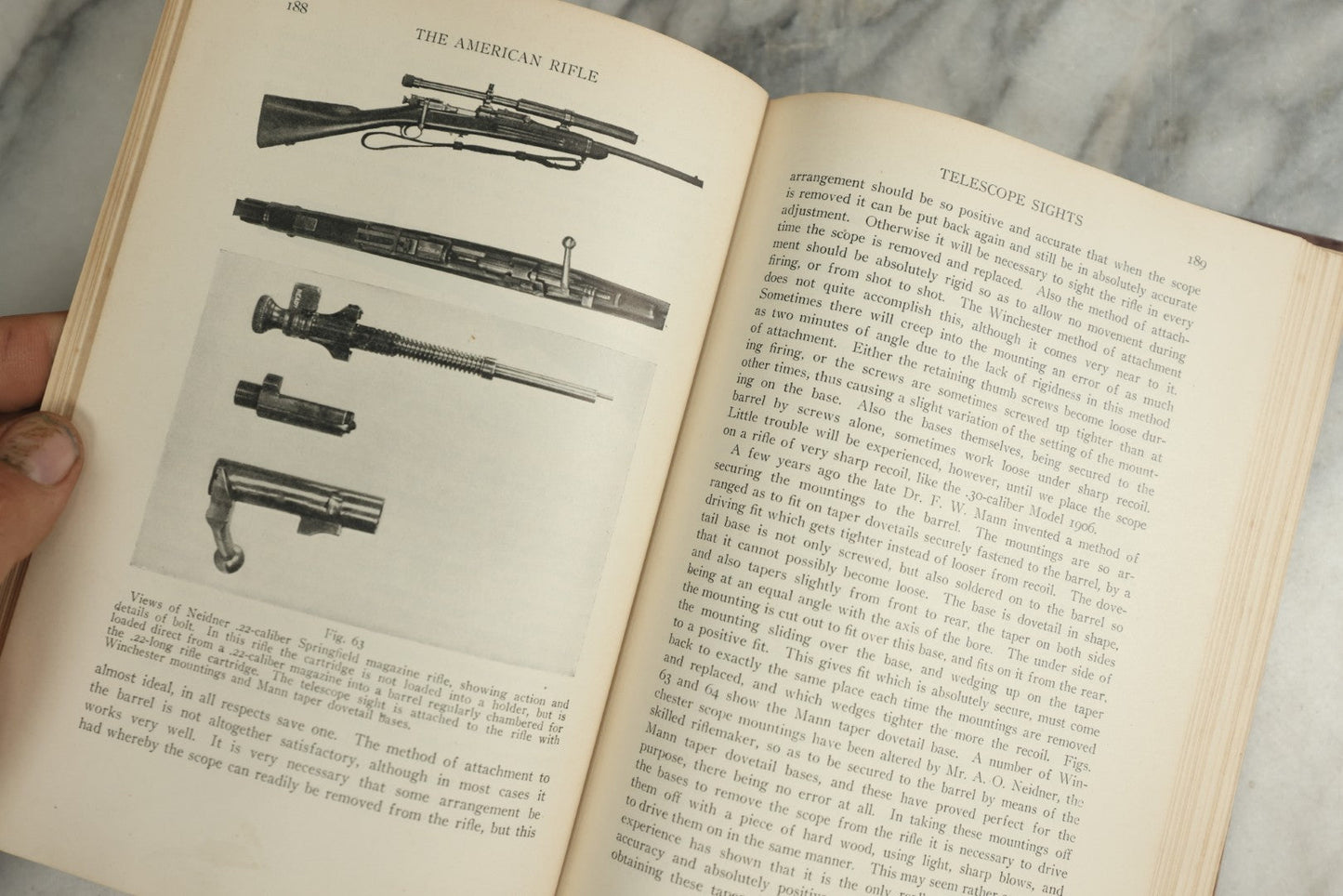 Lot 134 - "The American Rifle: A Treatise, A Textbook, And A Book Of Practical Instruction In The Use Of The Rifle" Antique Illustrated Book By Major Townsend Whelen, Published By The Century Co., New York, 1920