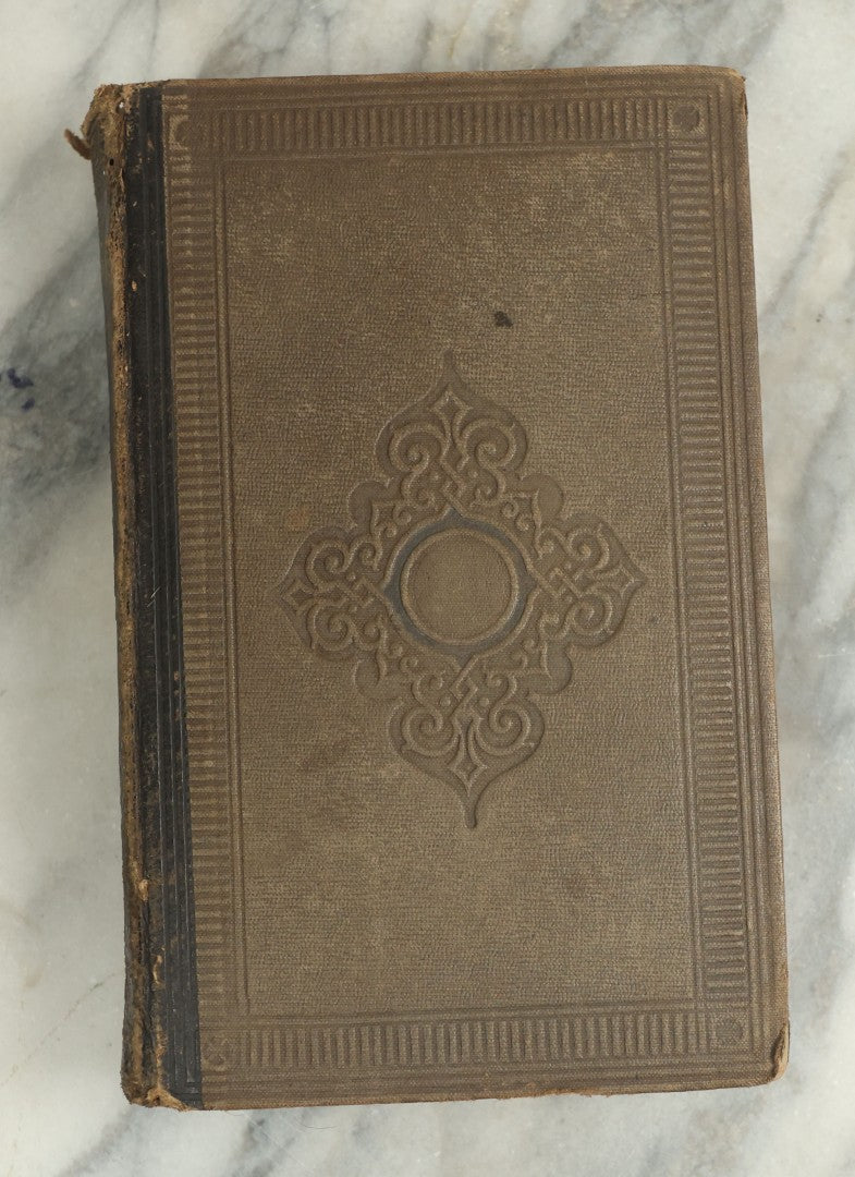 Lot 141 - "Commentaries On The Gallic War" Antique Latin Book By Julius Caesar, With Dictionary And Notes In English By Prof. E.A. Andrews, Published By Crocker And Brewster, Boston, 1860, With Fold-Out Map Of France (Galliae), Embossed Design On Covers