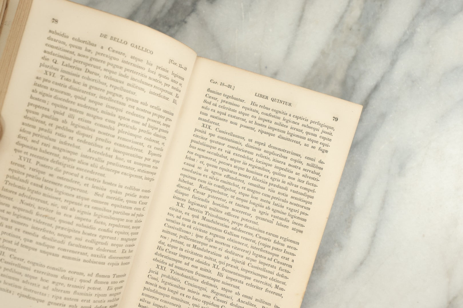 Lot 141 - "Commentaries On The Gallic War" Antique Latin Book By Julius Caesar, With Dictionary And Notes In English By Prof. E.A. Andrews, Published By Crocker And Brewster, Boston, 1860, With Fold-Out Map Of France (Galliae), Embossed Design On Covers