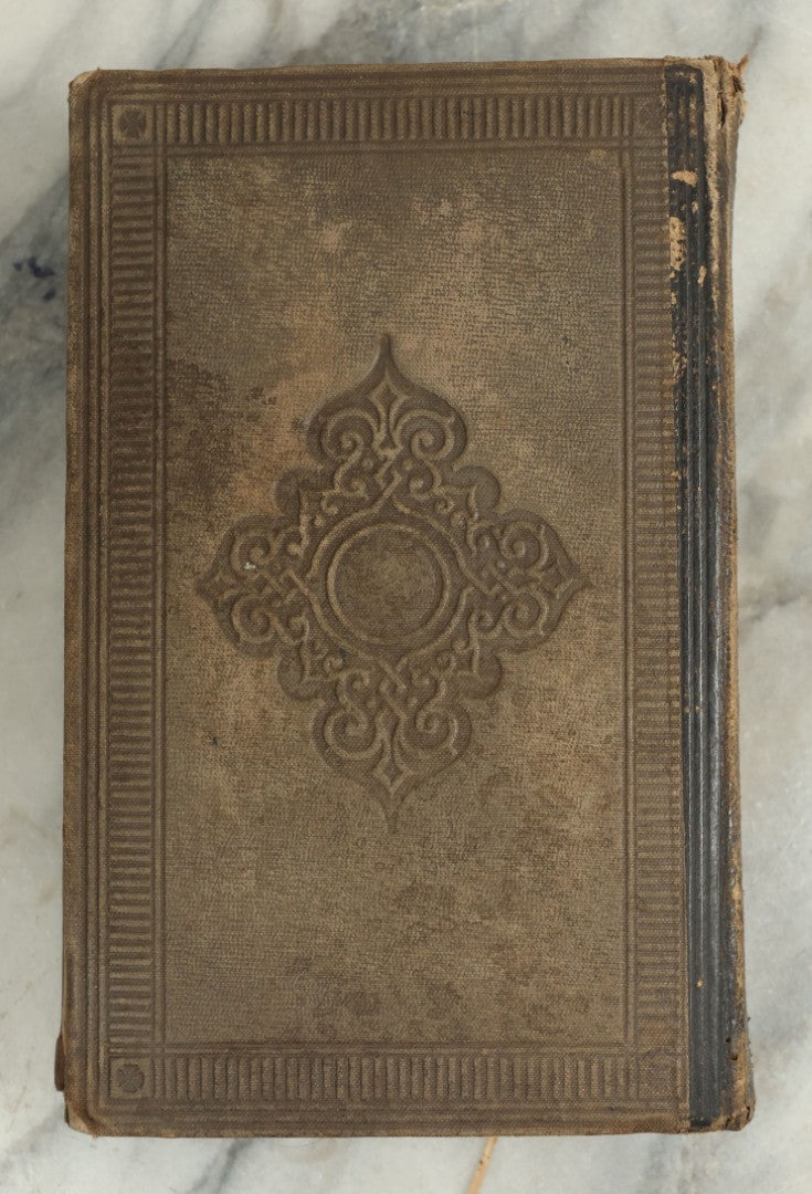 Lot 141 - "Commentaries On The Gallic War" Antique Latin Book By Julius Caesar, With Dictionary And Notes In English By Prof. E.A. Andrews, Published By Crocker And Brewster, Boston, 1860, With Fold-Out Map Of France (Galliae), Embossed Design On Covers