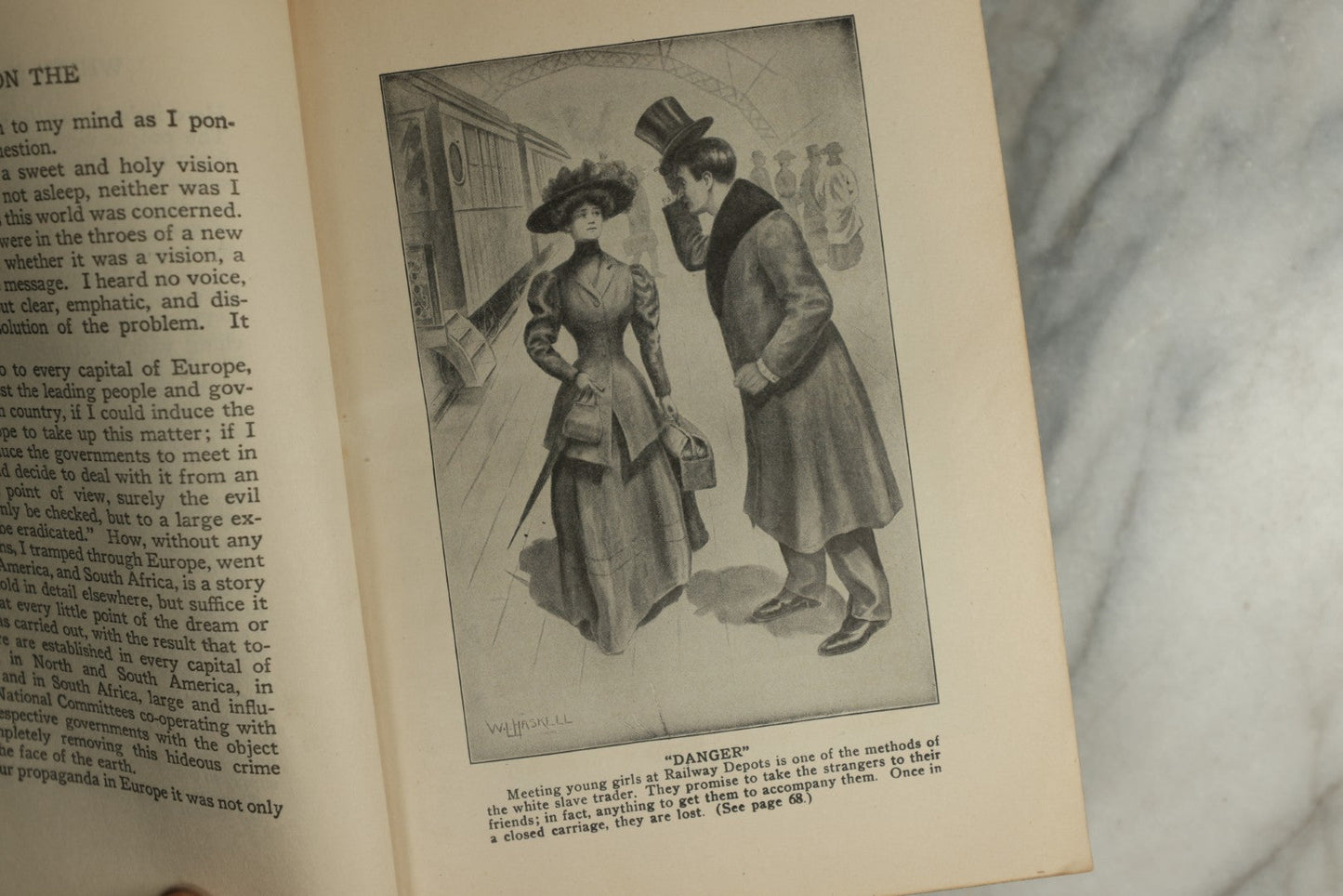 Lot 144 - "Fighting The Traffic In Young Girls Or War On The White Slave Trade" Antique Illustrated Book By Ernest A. Bell And Chapters By Other Authors, Published By G.S. Ball, 1910