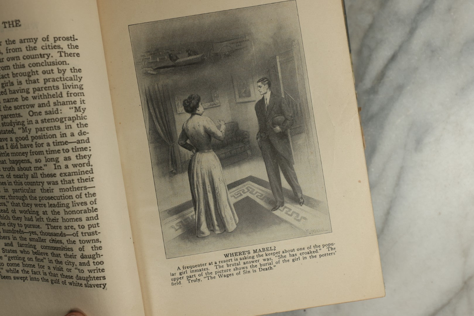 Lot 144 - "Fighting The Traffic In Young Girls Or War On The White Slave Trade" Antique Illustrated Book By Ernest A. Bell And Chapters By Other Authors, Published By G.S. Ball, 1910