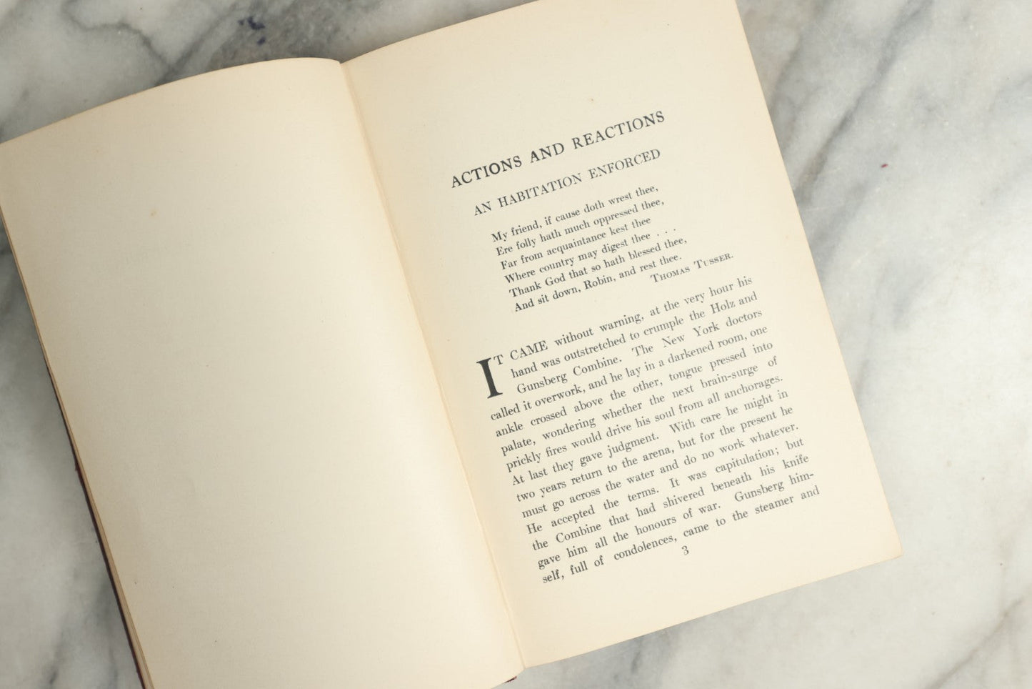 Lot 146 - "Actions And Reactions" Antique Ex-Library Book By Rudyard Kipling, Featuring Embossed Gilt Elephant Emblem With Whirling Logs Motif On Cover, Published By Doubleday, Page & Company, Garden City, New York, 1913
