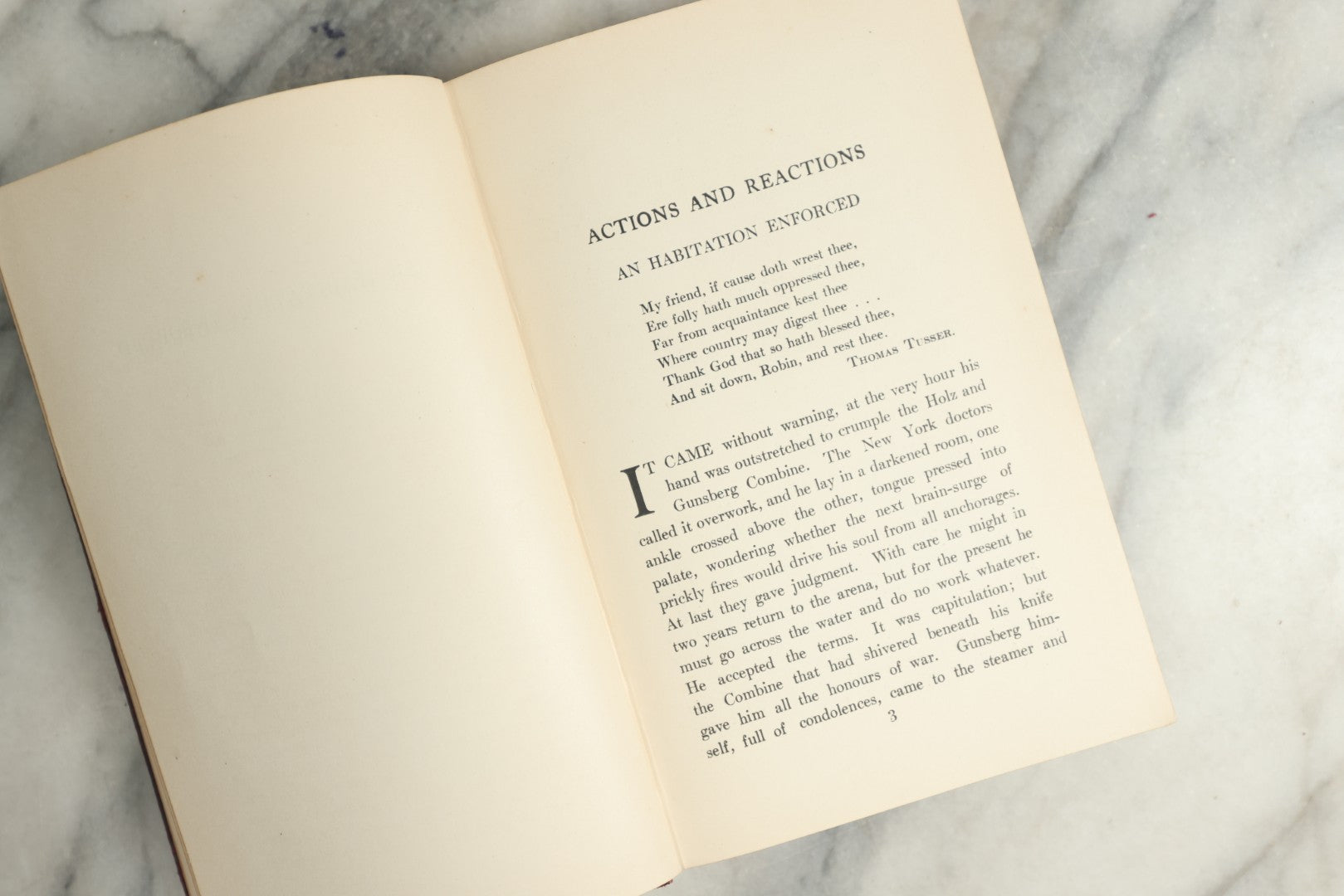 Lot 146 - "Actions And Reactions" Antique Ex-Library Book By Rudyard Kipling, Featuring Embossed Gilt Elephant Emblem With Whirling Logs Motif On Cover, Published By Doubleday, Page & Company, Garden City, New York, 1913