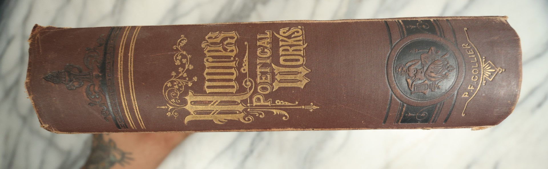 Lot 148 - "The Poetical Works Of Thomas Moore" Antique Illustrated Poetry Book, With 20+ Illustrations, With "The Life Of The Author" By Francis Waller, Published By P.F. Collier, New York, 1879, Gilt Fore Edge