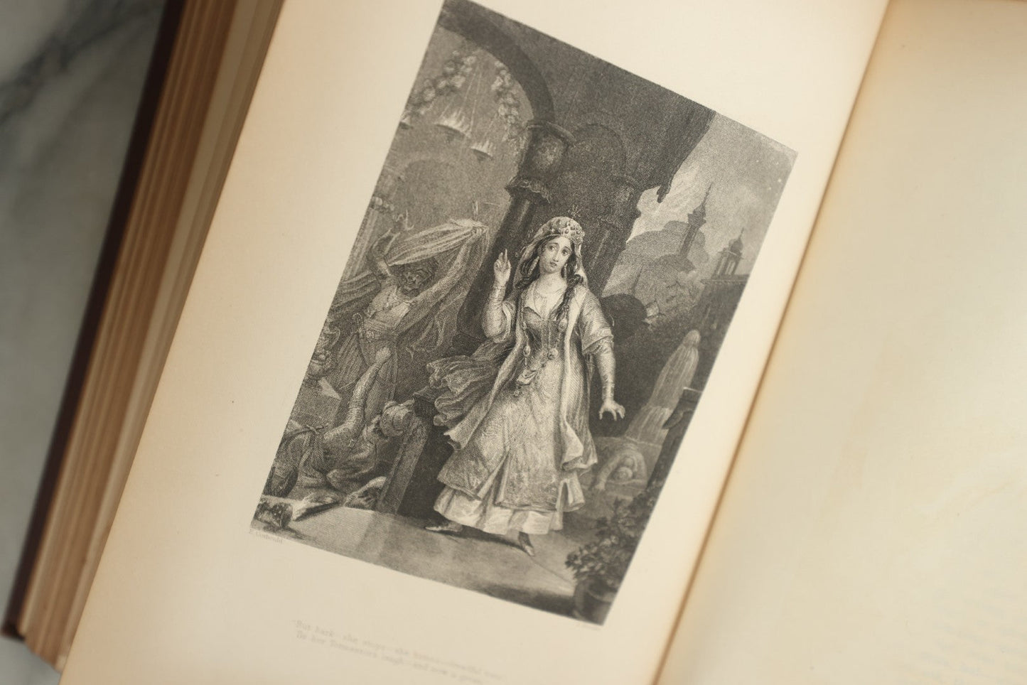 Lot 148 - "The Poetical Works Of Thomas Moore" Antique Illustrated Poetry Book, With 20+ Illustrations, With "The Life Of The Author" By Francis Waller, Published By P.F. Collier, New York, 1879, Gilt Fore Edge