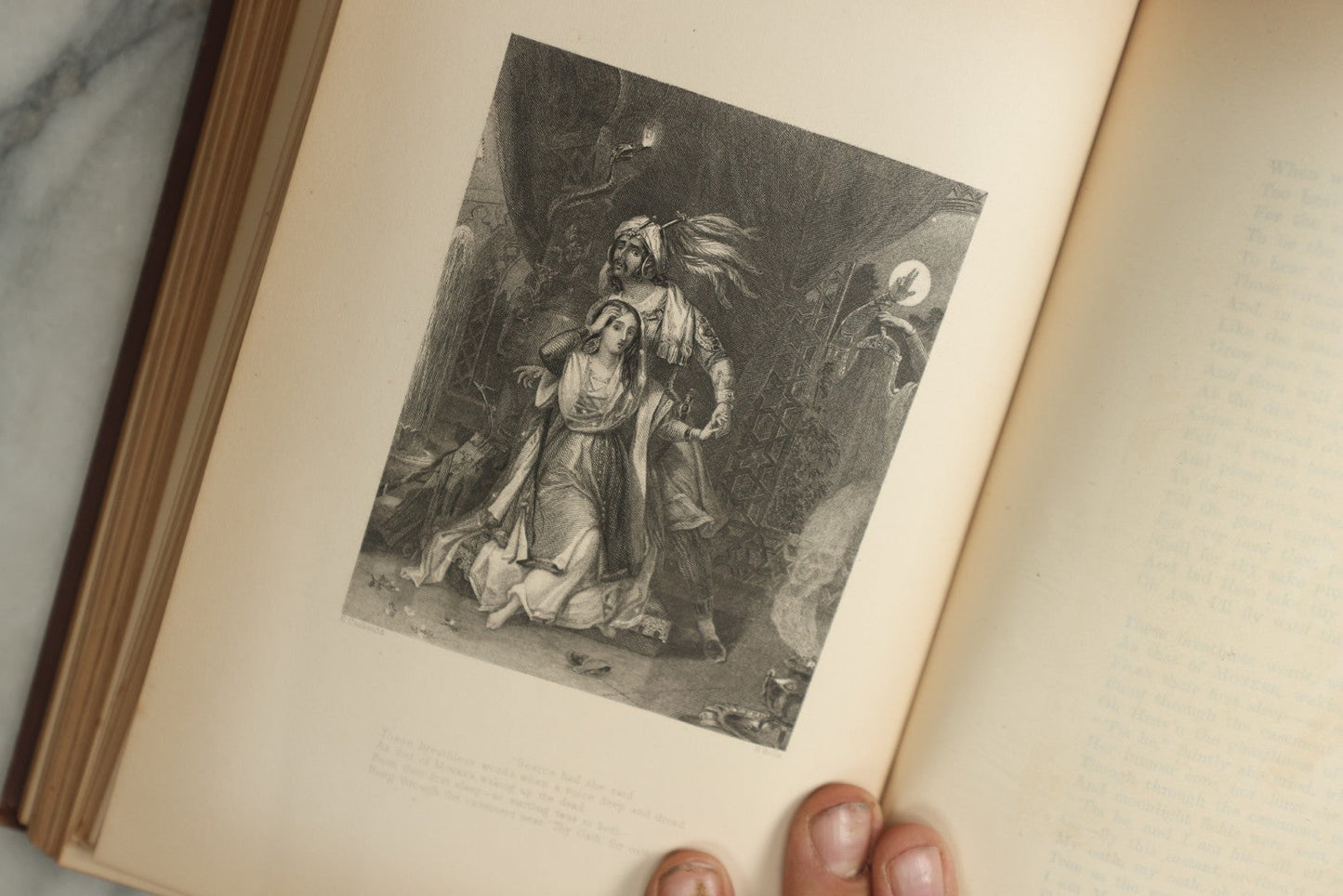 Lot 148 - "The Poetical Works Of Thomas Moore" Antique Illustrated Poetry Book, With 20+ Illustrations, With "The Life Of The Author" By Francis Waller, Published By P.F. Collier, New York, 1879, Gilt Fore Edge