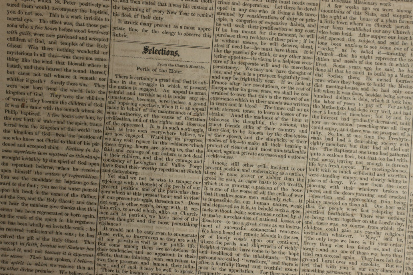 Lot 151 - Grouping Of Four Antique Newspapers “The Gospel Messenger And Church Record Of Western New York,” Utica, New York, January–February 1864