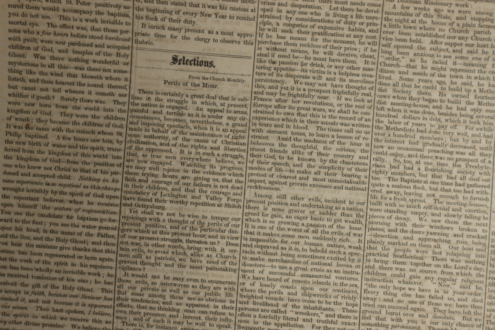 Lot 151 - Grouping Of Four Antique Newspapers “The Gospel Messenger And Church Record Of Western New York,” Utica, New York, January–February 1864
