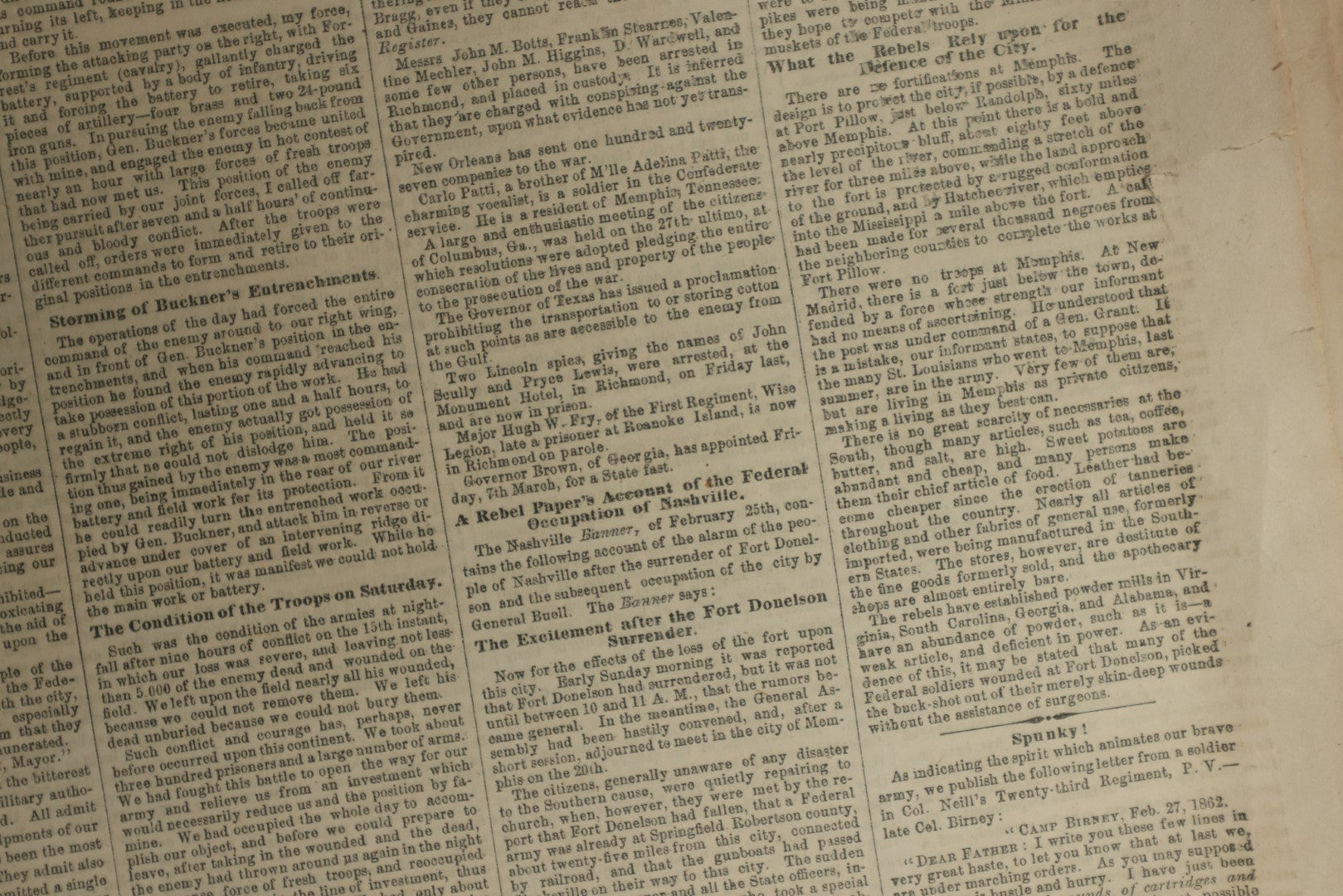 Lot 152 - Grouping Of Five Antique Civil War Era Newspapers “The Press,” Philadelphia, March 1862, With Reports On Rebel Retreat From Manassas, Occupation Of Winchester, Ironclad Steamers, General Burnside, And More