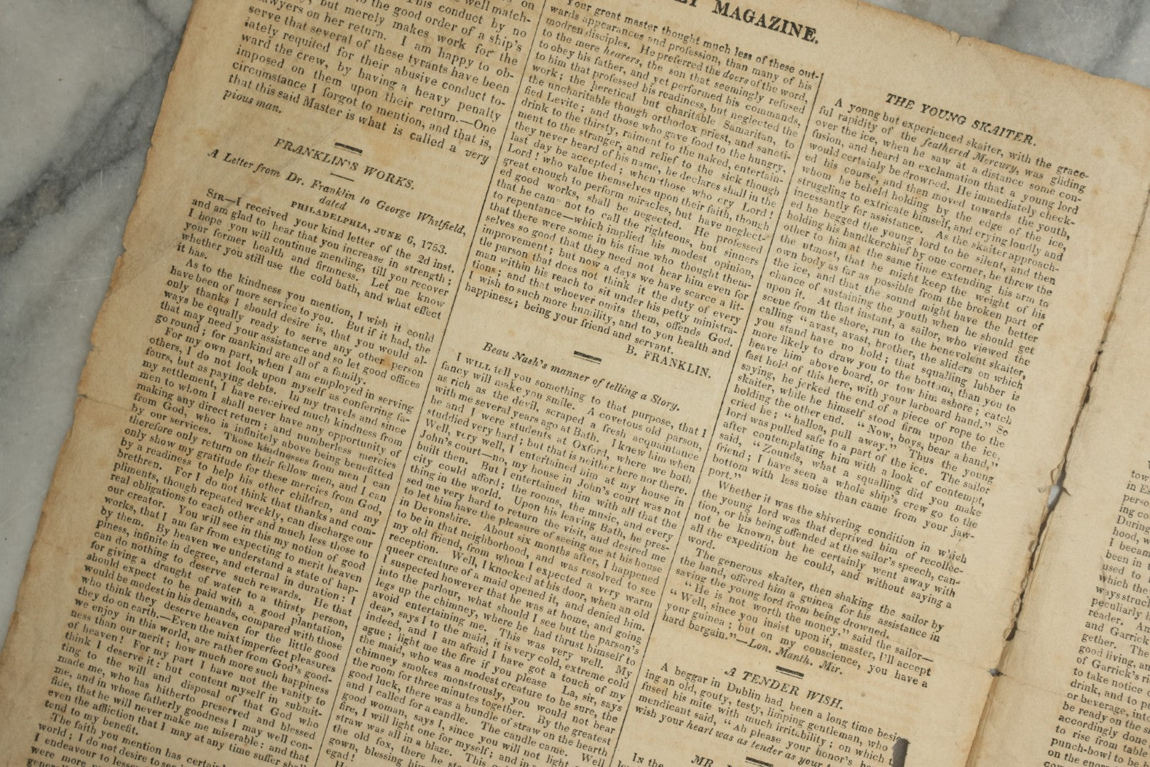 Lot 153 - Antique Newspaper “Boston Weekly Magazine And Ladies' Miscellany,” April 24, 1819, With Agricultural Engraving Of Ox And Butchering Diagram