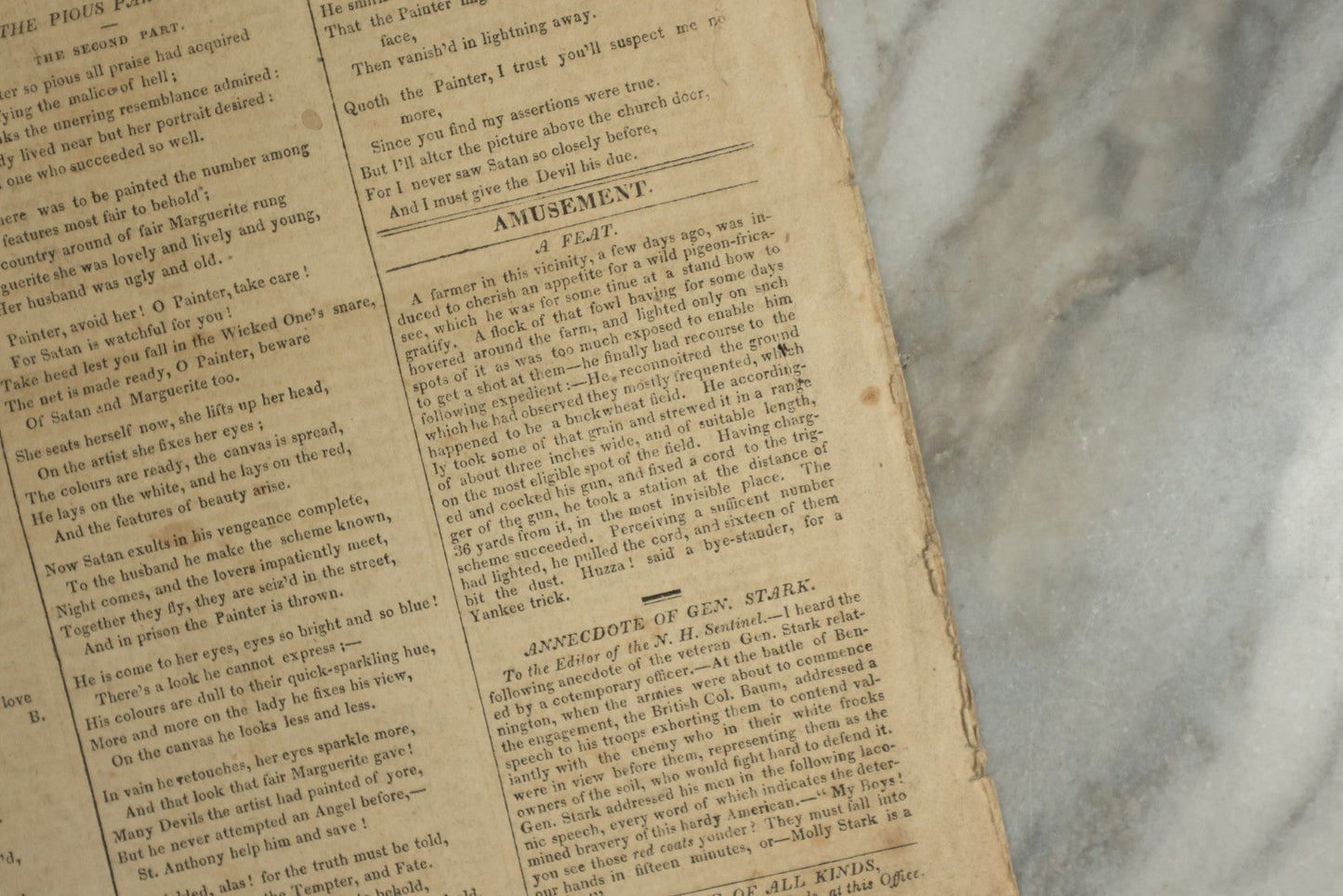 Lot 153 - Antique Newspaper “Boston Weekly Magazine And Ladies' Miscellany,” April 24, 1819, With Agricultural Engraving Of Ox And Butchering Diagram