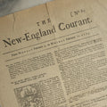 Lot 154 - Antique Facsimile Newspaper “The New-England Courant,” February 4–11, 1723, Printed September 17, 1856 On Benjamin Franklin's Press