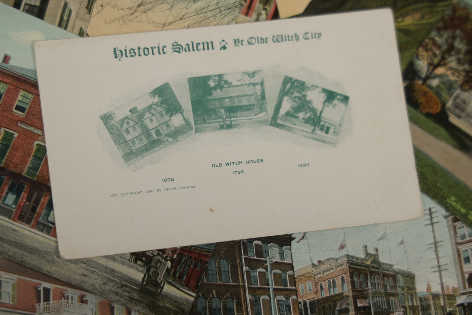 Lot 159 - Grouping Of 20 Vintage And Antique Salem, Massachusetts Postcards Including Old Witch House, Salem Willows, And Boston And Maine Train Depot