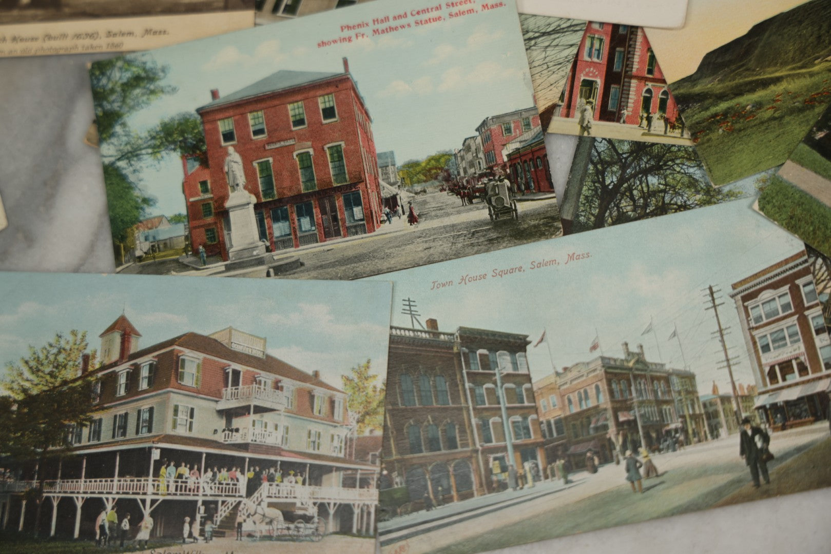 Lot 159 - Grouping Of 20 Vintage And Antique Salem, Massachusetts Postcards Including Old Witch House, Salem Willows, And Boston And Maine Train Depot